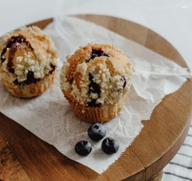 Muffins moelleux aux myrtilles Magimix.