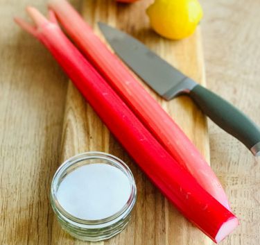 Compotée de rhubarbe vanillée Magimix.