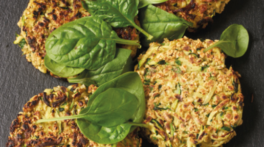 Galettes flocons d'avoine, courgette