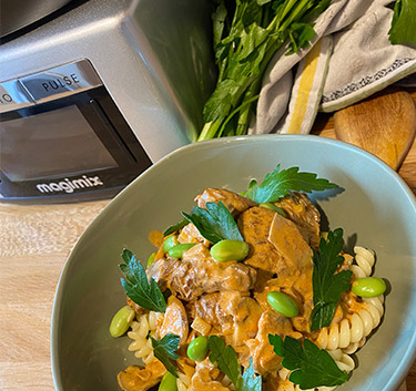 Émincé de bœuf façon Stroganoff Magimix.