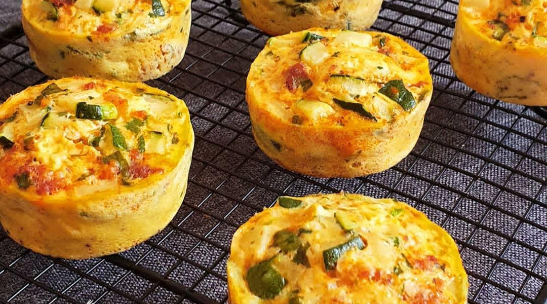 Minis flans feta et chorizo