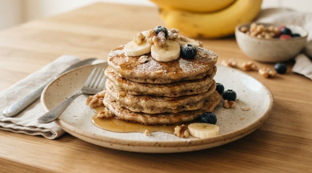 Pancakes à l'avoine et aux bananes