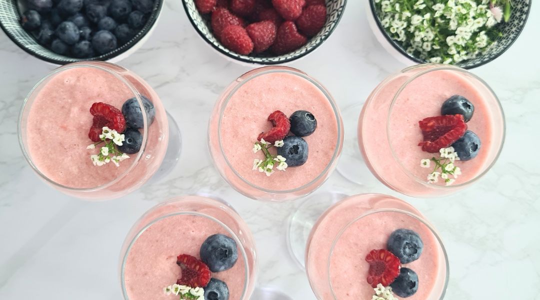 Mousse aérienne aux fraises