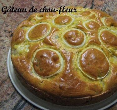 Gâteau de chou-fleur Magimix.
