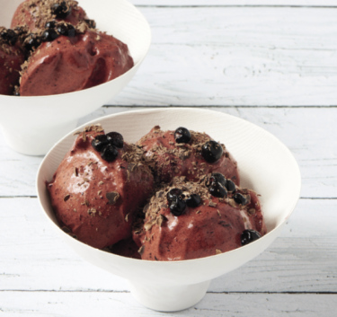 Glace myrtilles chocolat Magimix.