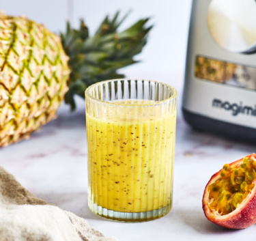 Smoothie ananas, fruit de la passion Magimix.