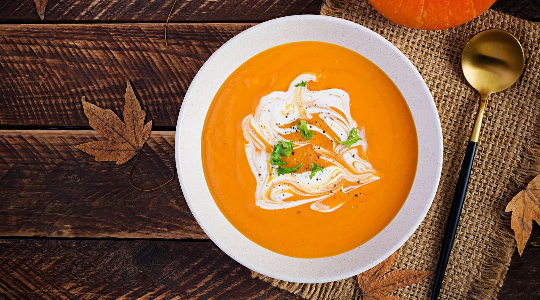 Soupe potiron et fromage blanc