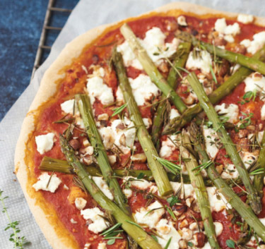 Pizza aux asperges et à la ricotta Magimix.