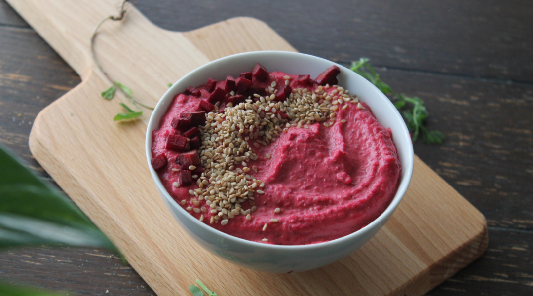 Houmous de betterave et citron