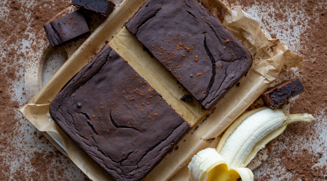 Brownie okara et bananes trop mûres
