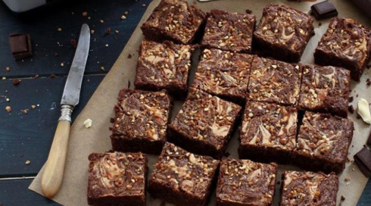 Brownie au chocolat et caramel