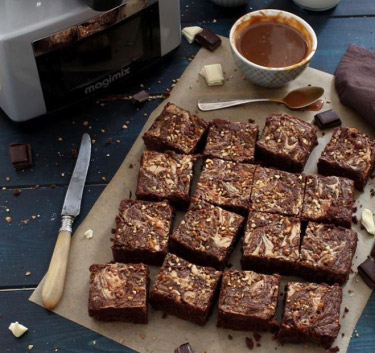 Brownie au chocolat et caramel Magimix.
