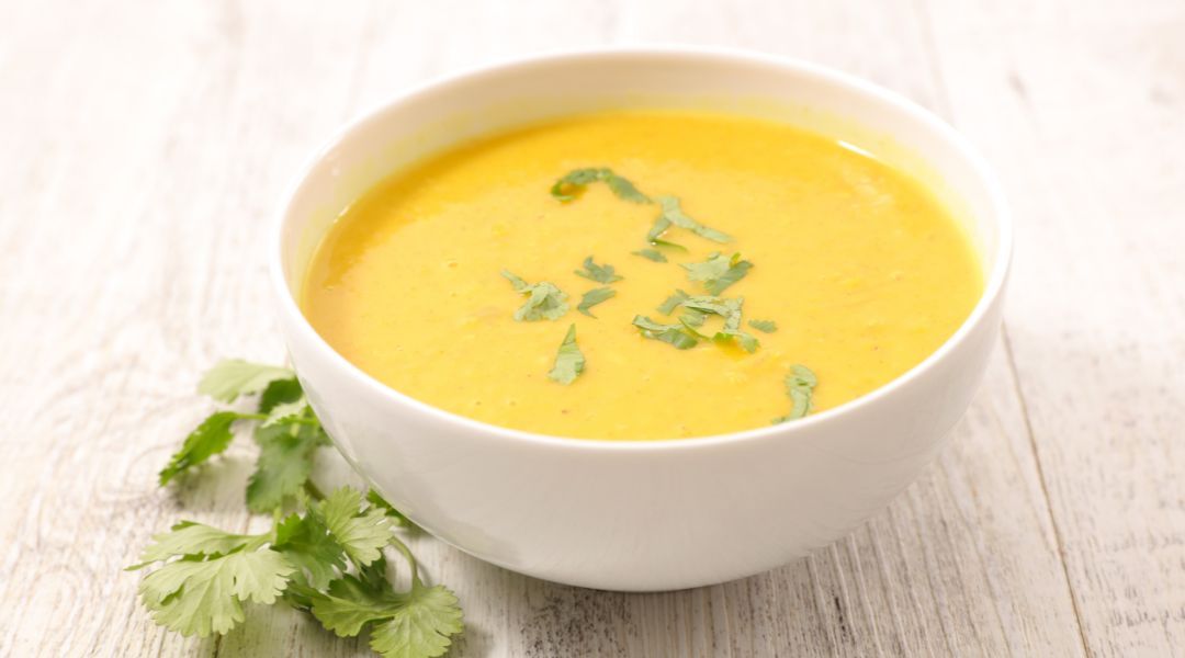 Velouté de poivrons au curry