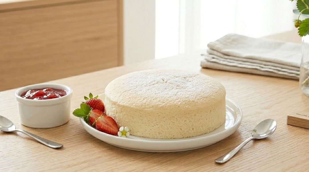 Strawberry jam sponge pudding