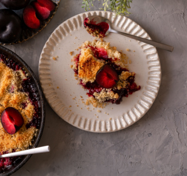 Crumble aux prunes Magimix.