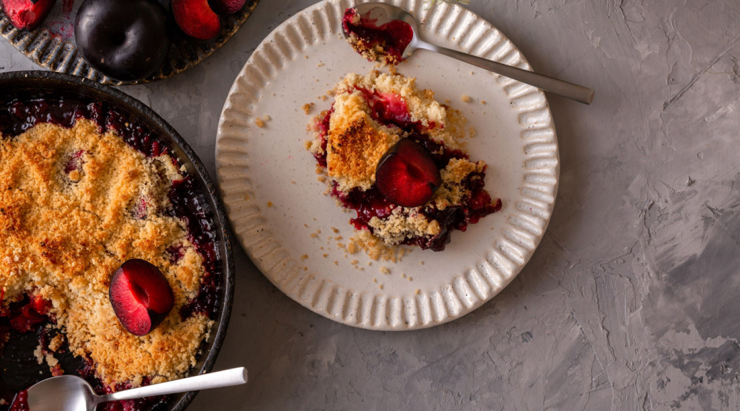 Crumble aux prunes