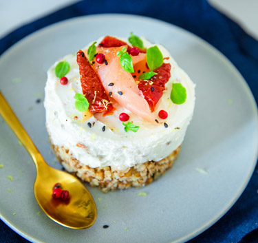 Cheesecake saumon et tomates séchées Magimix.
