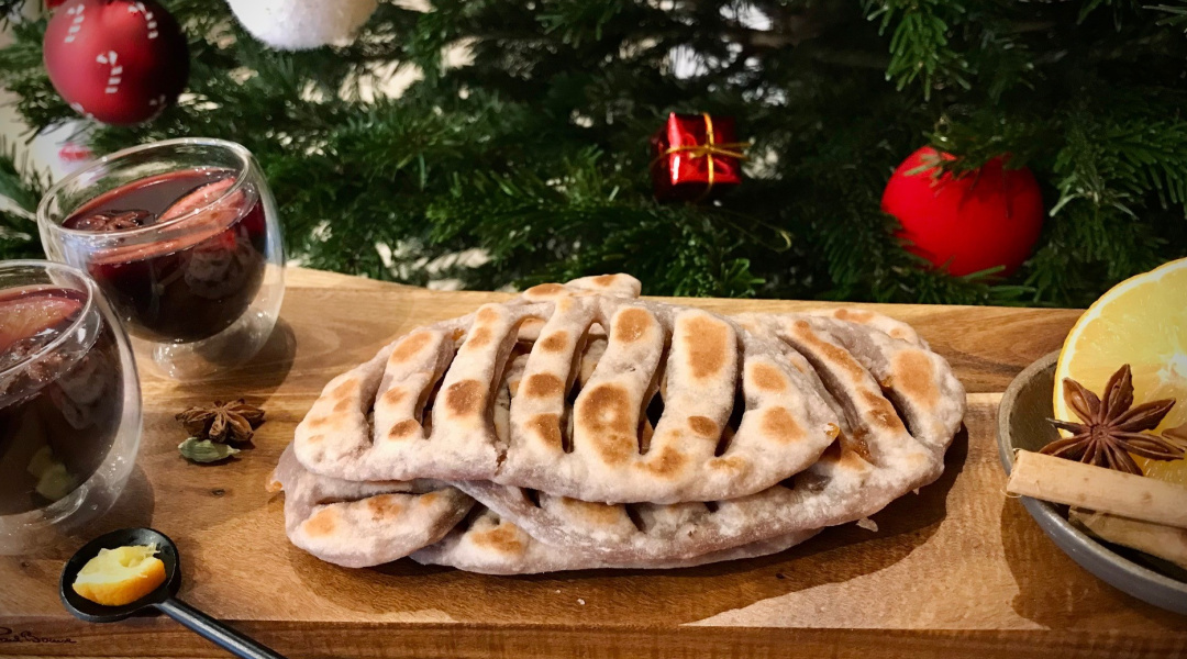 Petits pains plats de Noël