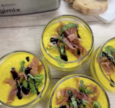 Soupe au melon et jambon Magimix.