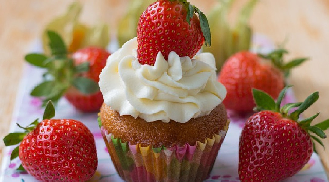Cupcakes aux fraises