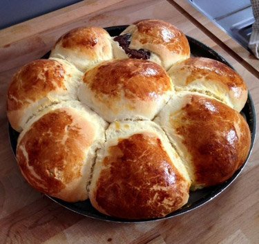 Brioche fourrée au chocolat Magimix.