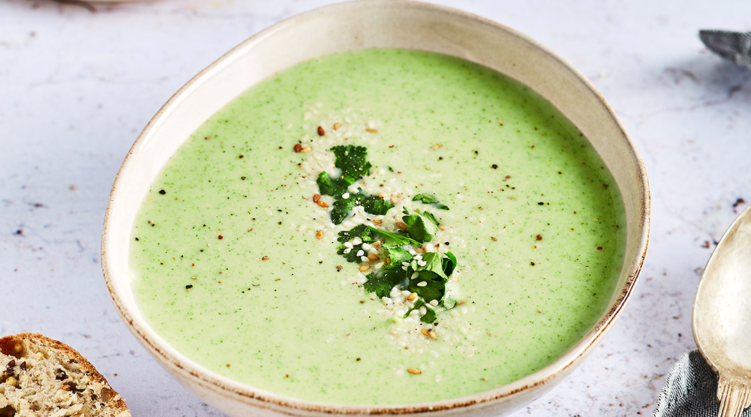 Velouté au brocoli et chèvre