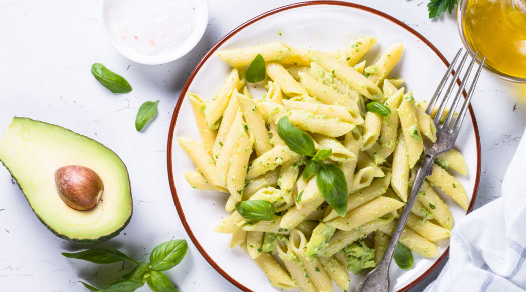 Pâtes au pesto d'avocat