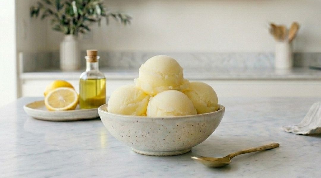 Sorbet citron et huile d'olive