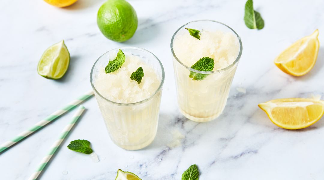 Granité citron vert et menthe