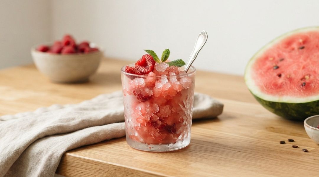 Granité pastèque et framboises