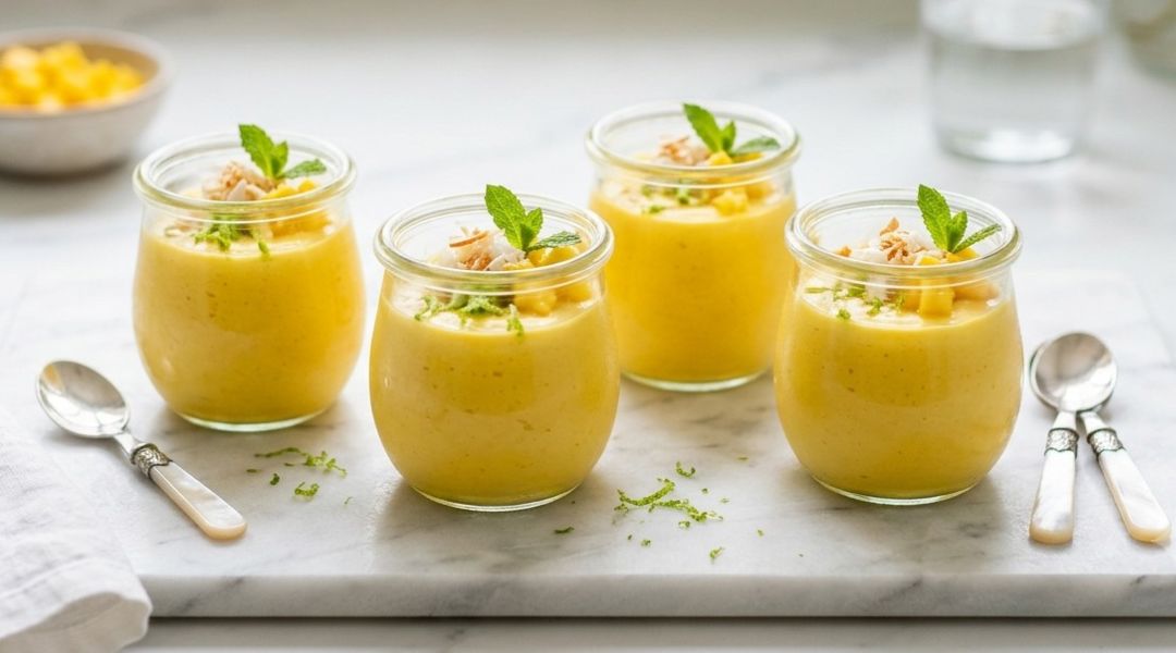 Crème mangue, coco et citron vert