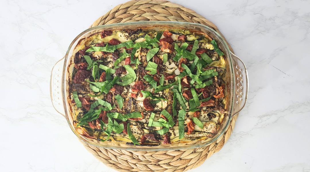 Lasagne van spinazie en courgette