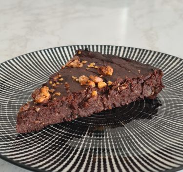 Brownie anti-gaspi aux bananes Magimix.