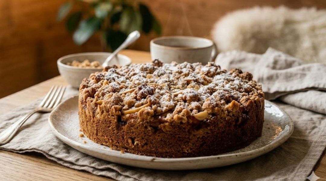 Gâteau streusel aux pommes