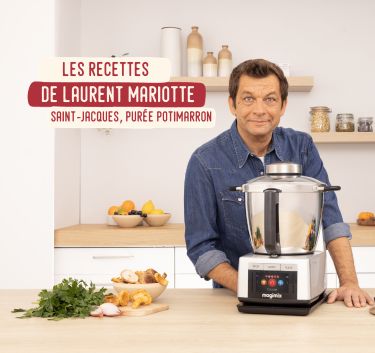 Saint-Jacques, purée potimarron Magimix.