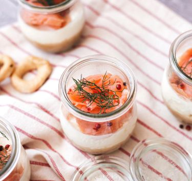 Verrine saumon, ricotta Magimix.