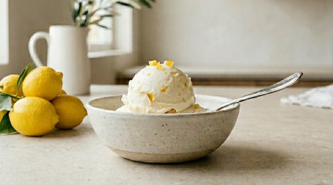 Glace au lait ribot et citron confit
