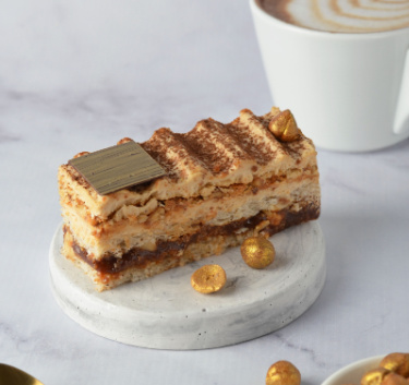 Bûche dacquoise aux 2 chocolats Magimix.