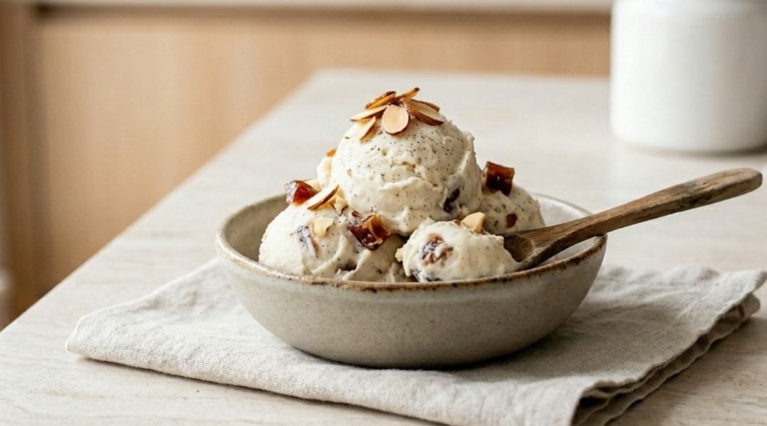 Gelato amande et dattes sans sucre