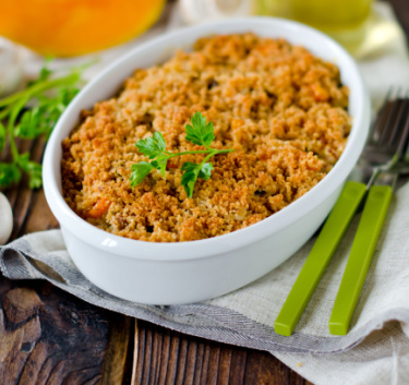 Crumble champignons courgettes Magimix.