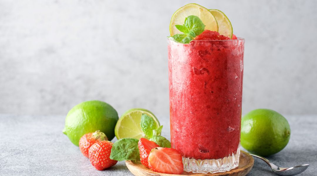 Granité fraises et citron vert
