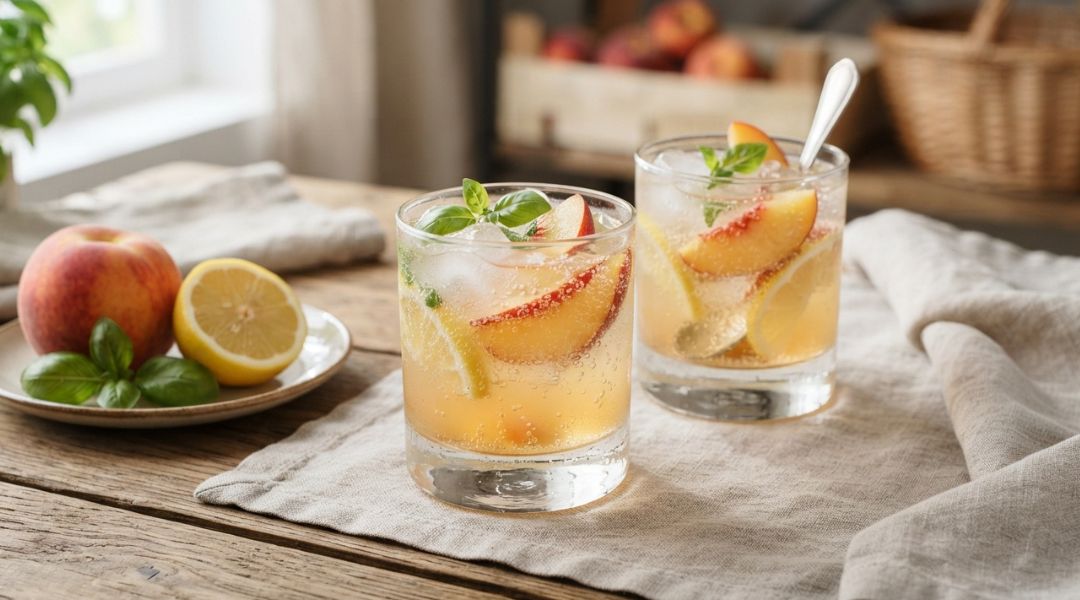 Mocktail pêche & citron