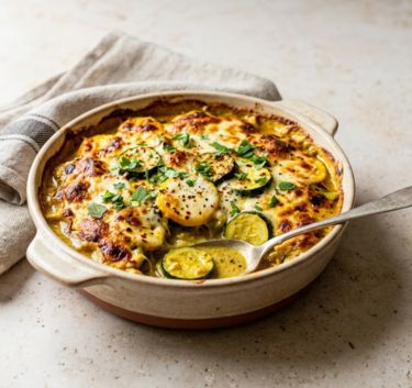 Gratin de courgettes au curry