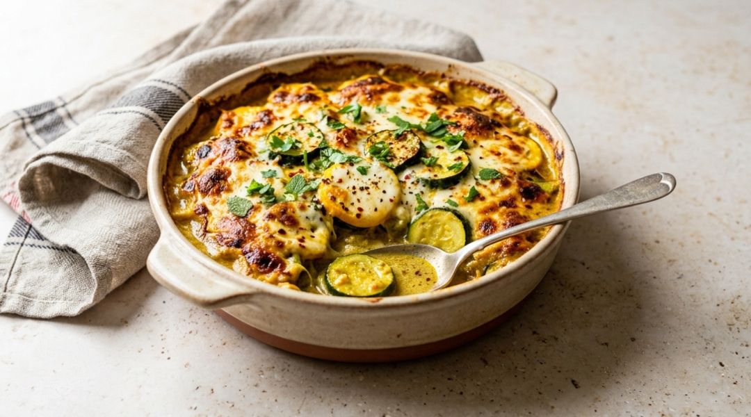 Gratin de courgettes au curry