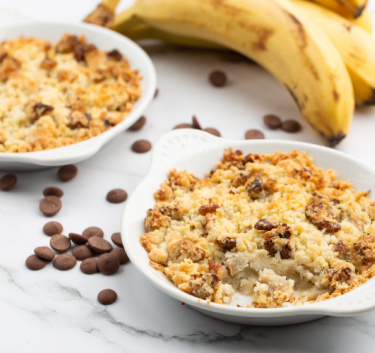 Crumble banane chocolat Magimix.