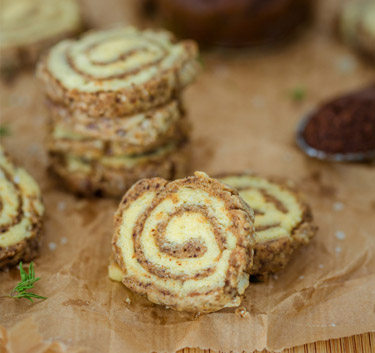 Sablés spirales à la tapenade Magimix.