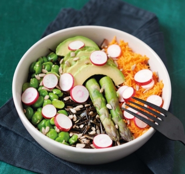 Buddha bowl printanier riz sauvage Magimix.