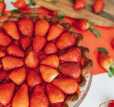 Tarte aux fraises sans cuisson Magimix.
