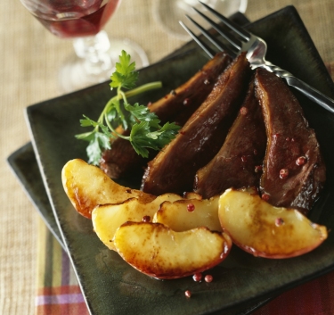 Magrets de canard aux pêches Magimix.
