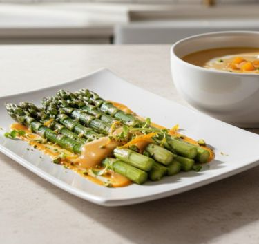 Asparagus with orange sauce Magimix.